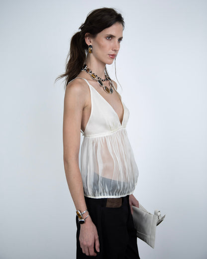 Blusa Organza de Seda Limited Edition Off White