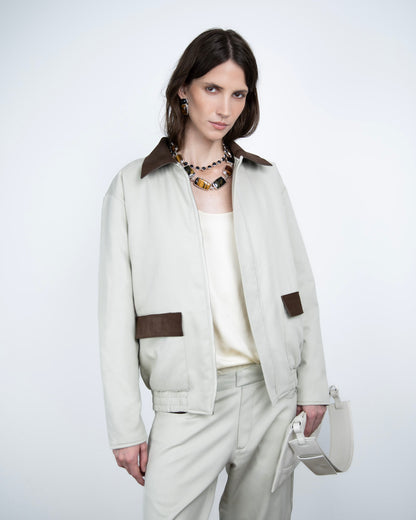 Jaqueta Gola Camurça Cinza Limited Edition