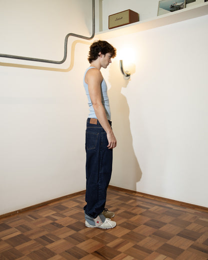 Calça Jeans Barra Cartas Bordadas