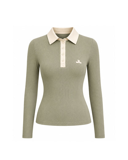 Polo Logo Cinza