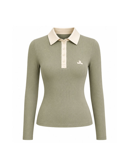 Polo Logo Cinza