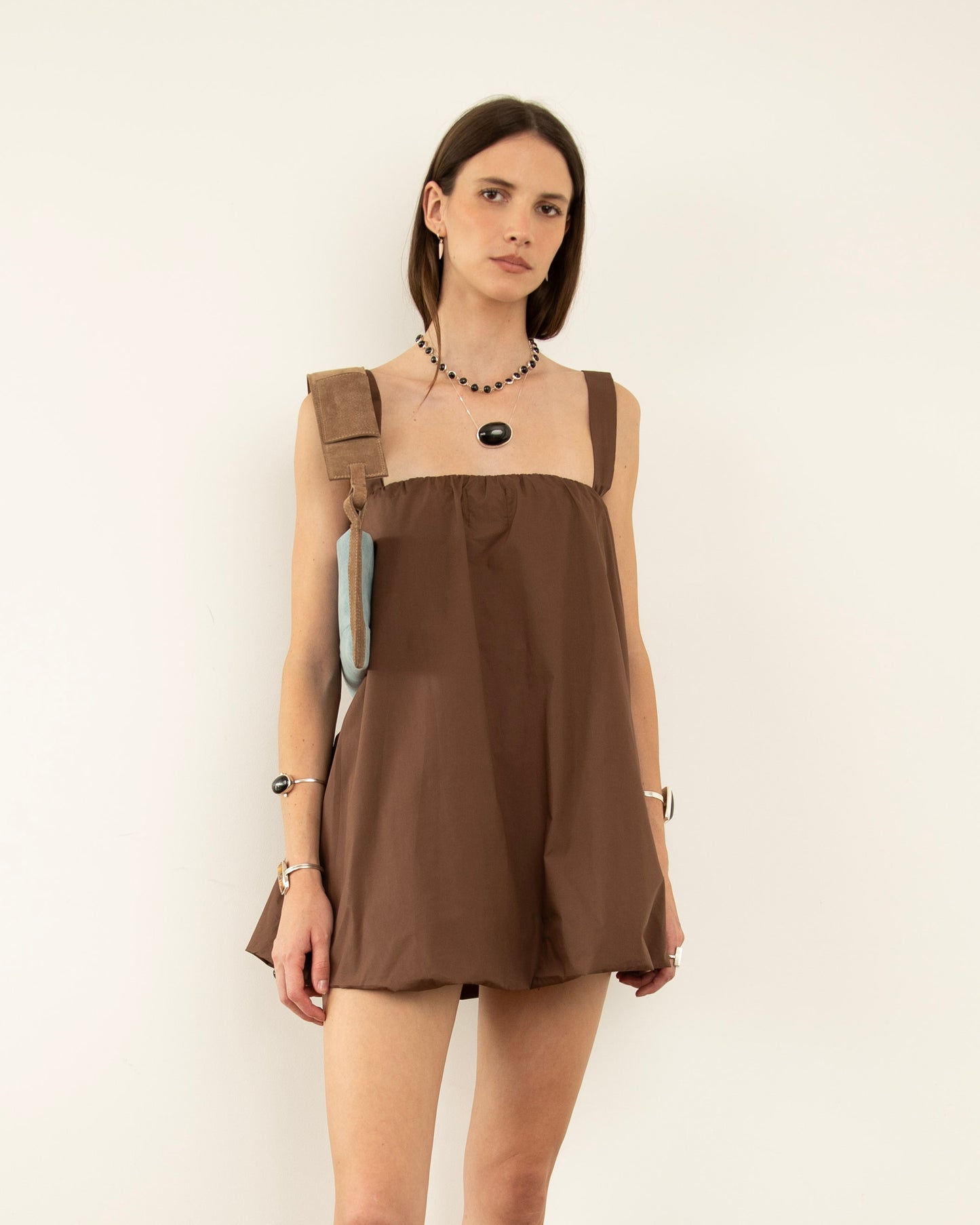 Vestido Balloon Marrom