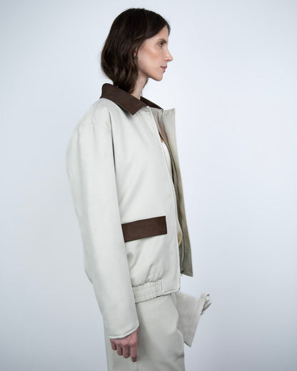 Jaqueta Gola Camurça Cinza Limited Edition