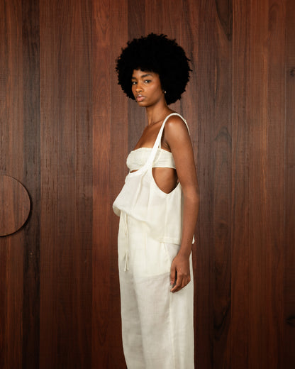 Blusa Voil de Linho Off White