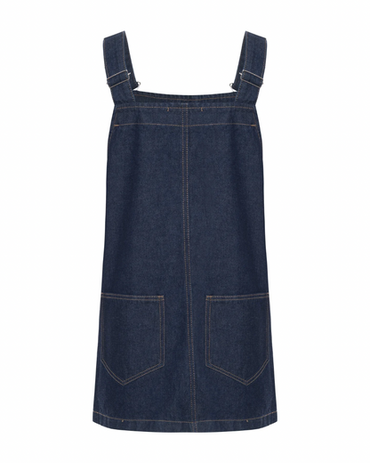 Vestido Jardineira Jeans