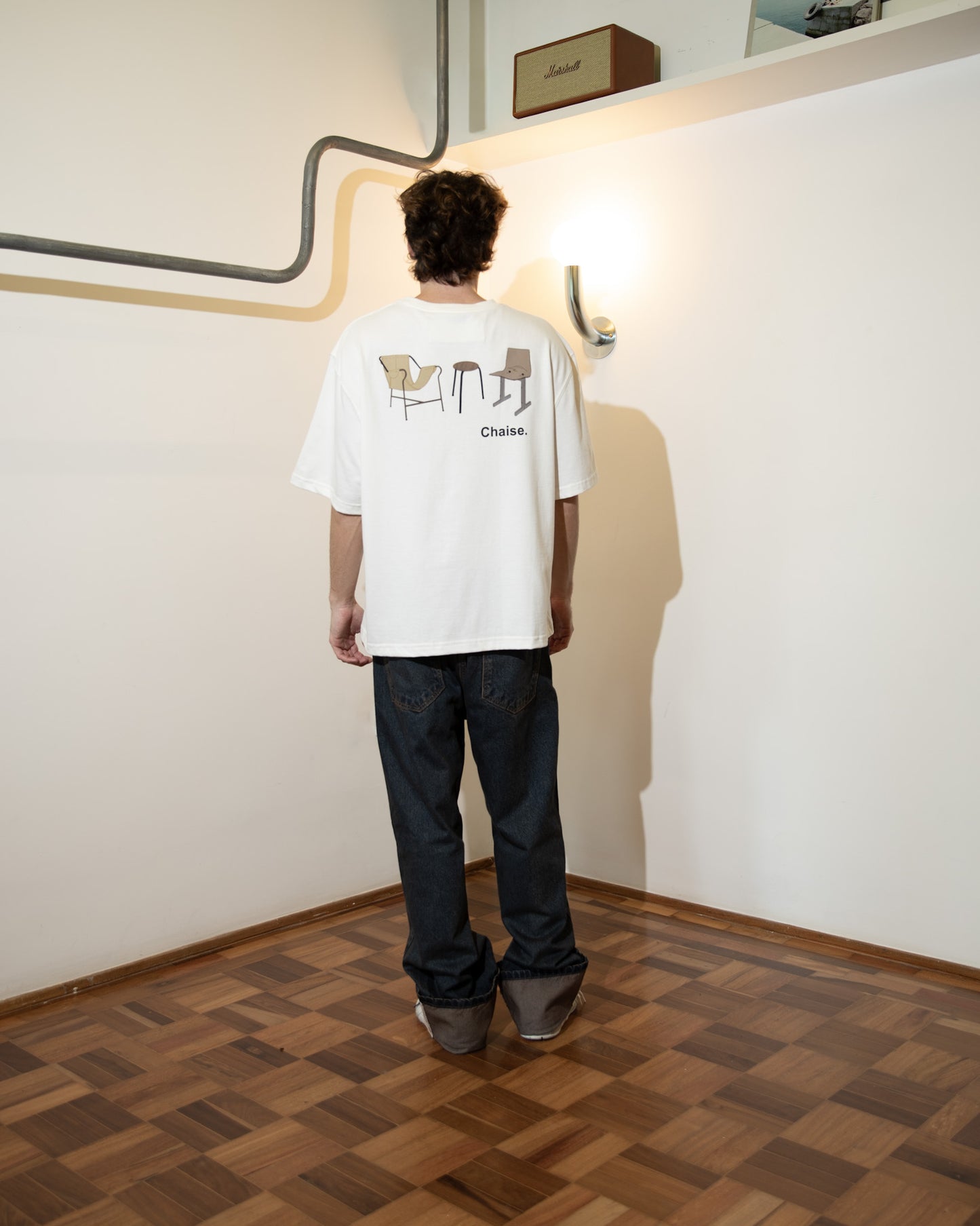 Calça Jeans Barra Cartas Bordadas Marrom