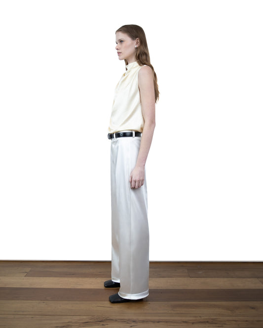 Blusa Acetinada Creme