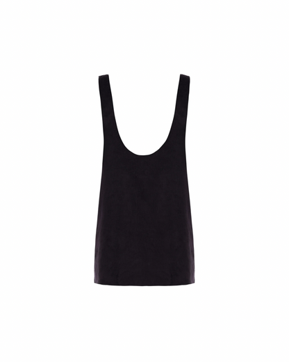 Vestido Suspensório Veludo Preto