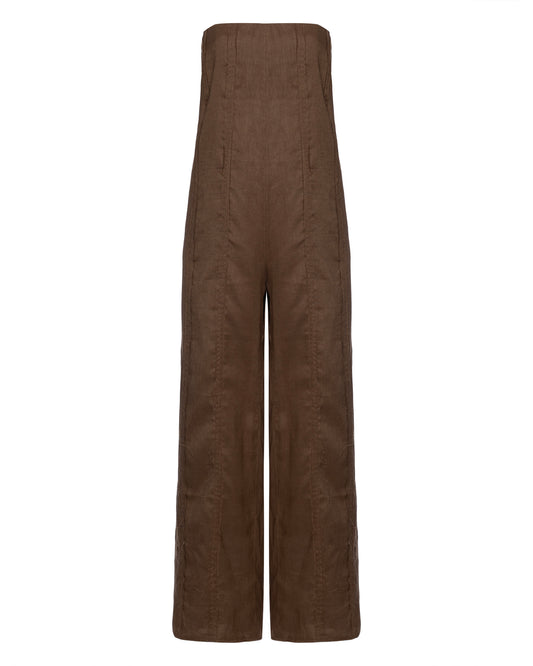 Macacão Linho Marrom