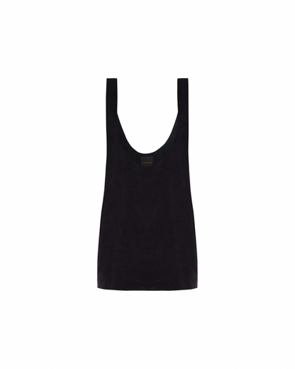 Vestido Suspensório Veludo Preto