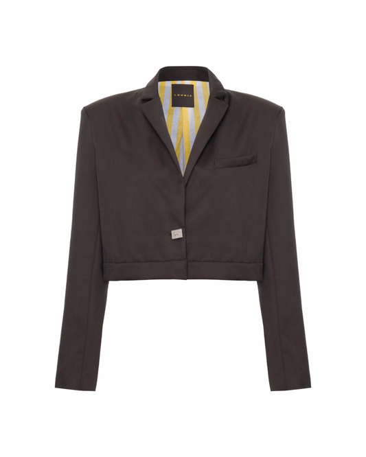 Blazer Cropped Marrom
