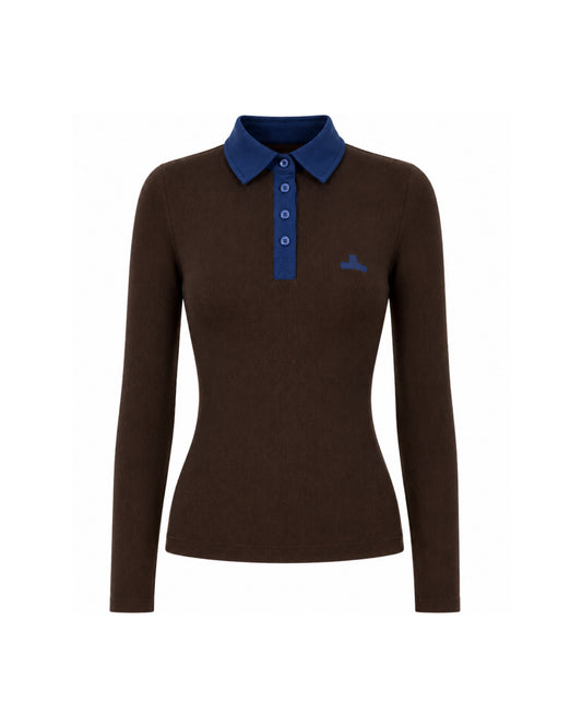 Polo Logo Marrom