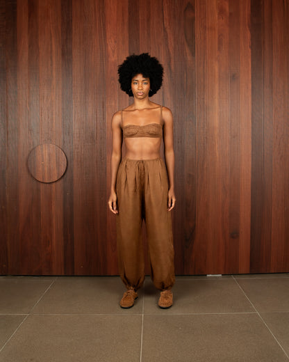 Blusa Voil de Linho Marrom