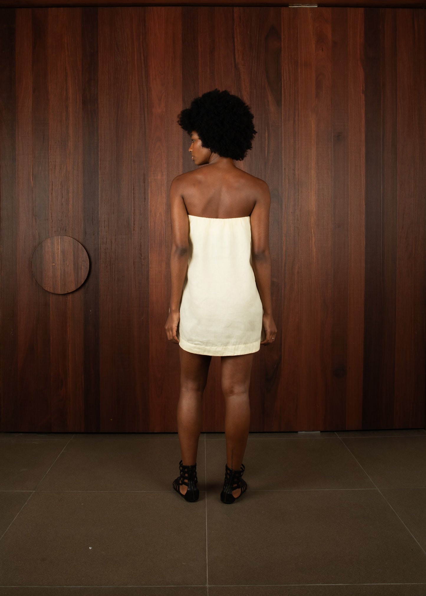 Vestido Mini Tomara que Caia Linho Off White