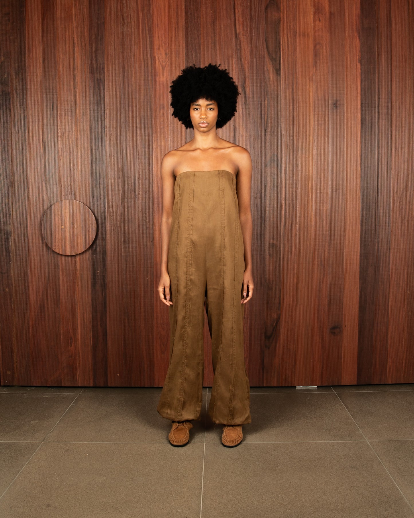 Macacão Linho Marrom