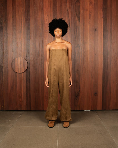 Macacão Linho Marrom