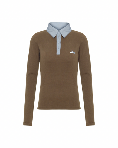 Polo Logo Marrom