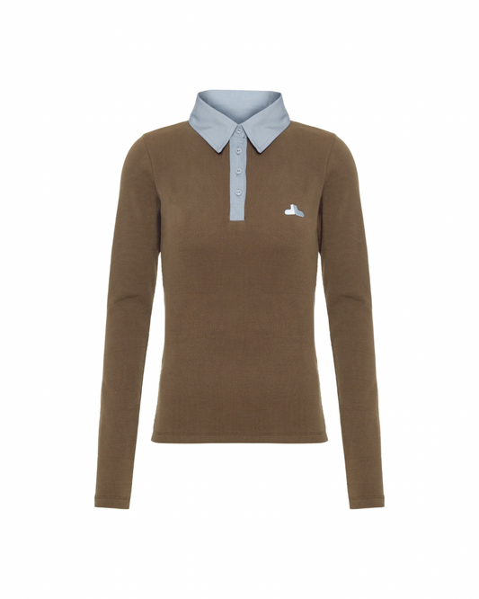 Polo Logo Marrom