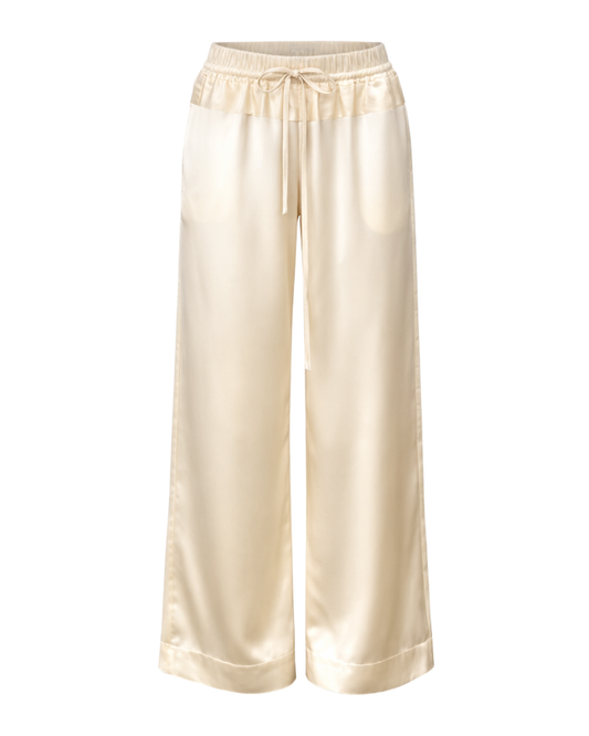 Calça Instinto Acetinada Creme