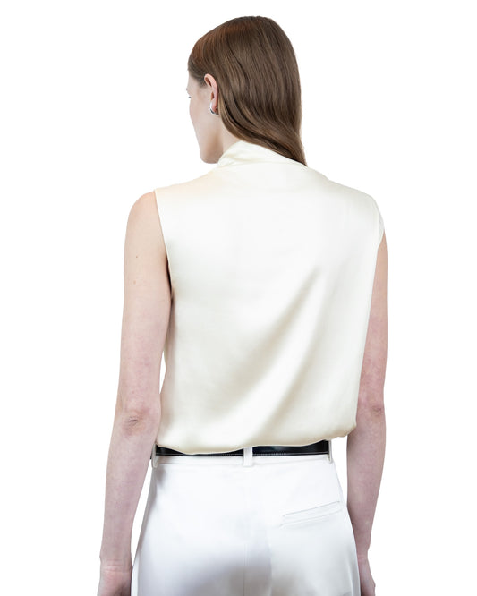 Blusa Acetinada Creme