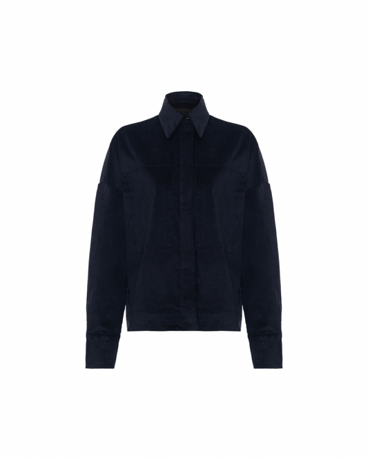 Camisa Veludo Preta