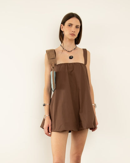 Bolsa São Paulo Azul e Marrom