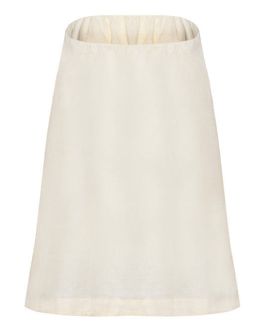 Vestido Mini Tomara que Caia Linho Manteiga