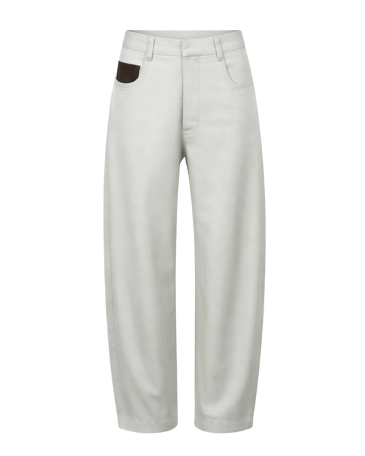 Calça Balloon Bolso Camurça Cinza Limited Edition