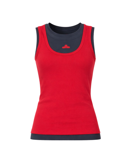 Regata Tripla Vermelha e Cinza