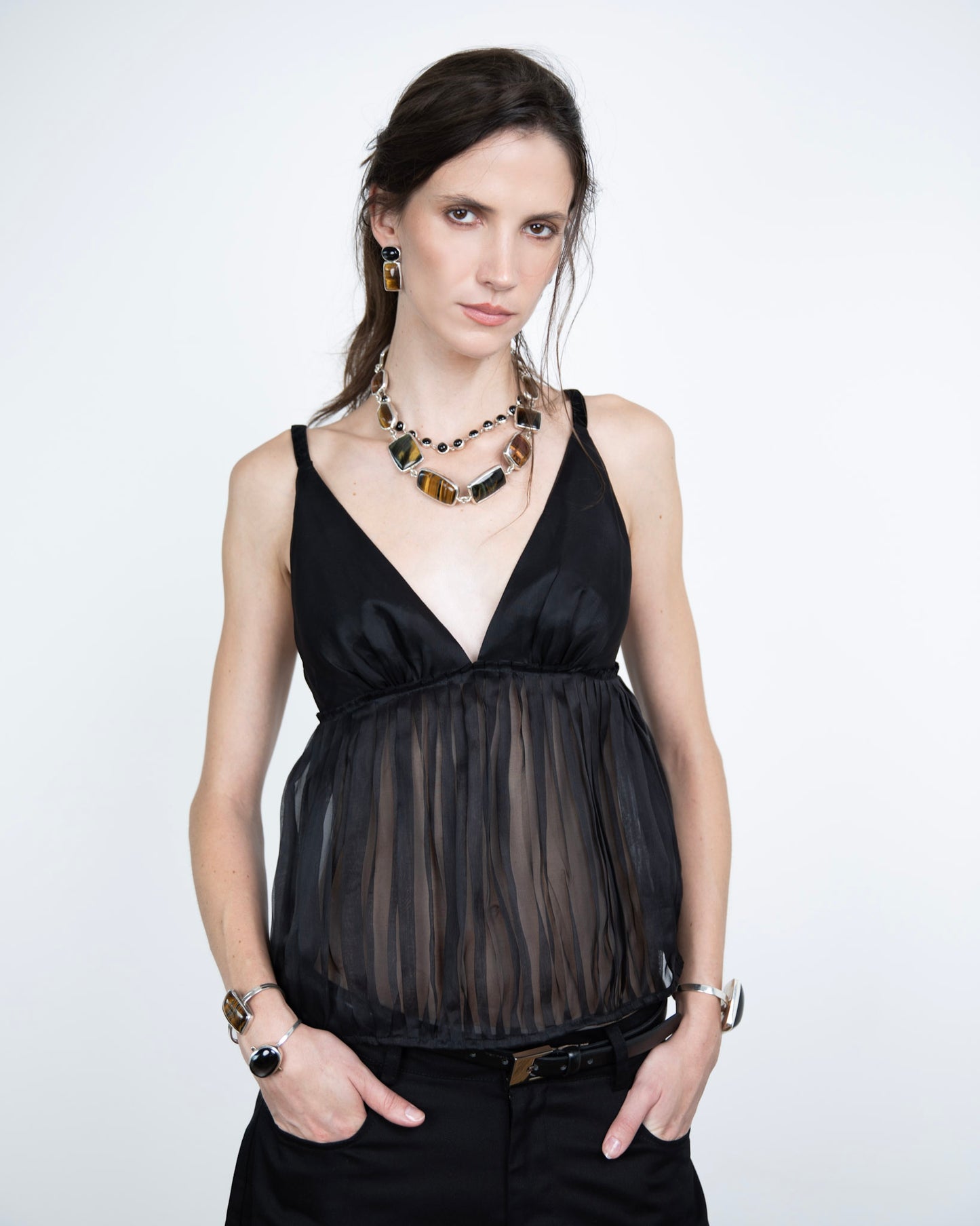 Blusa Organza de Seda Limited Edition Preta