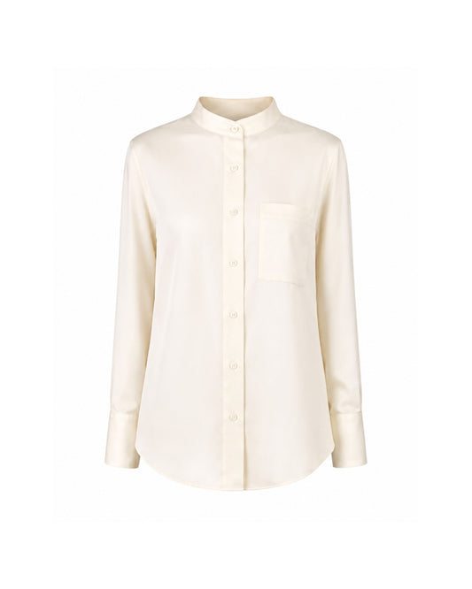 Camisa Acetinada Creme