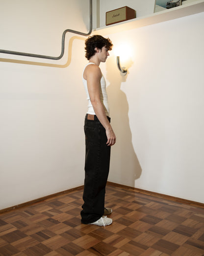 Calça Jeans Logo Preta