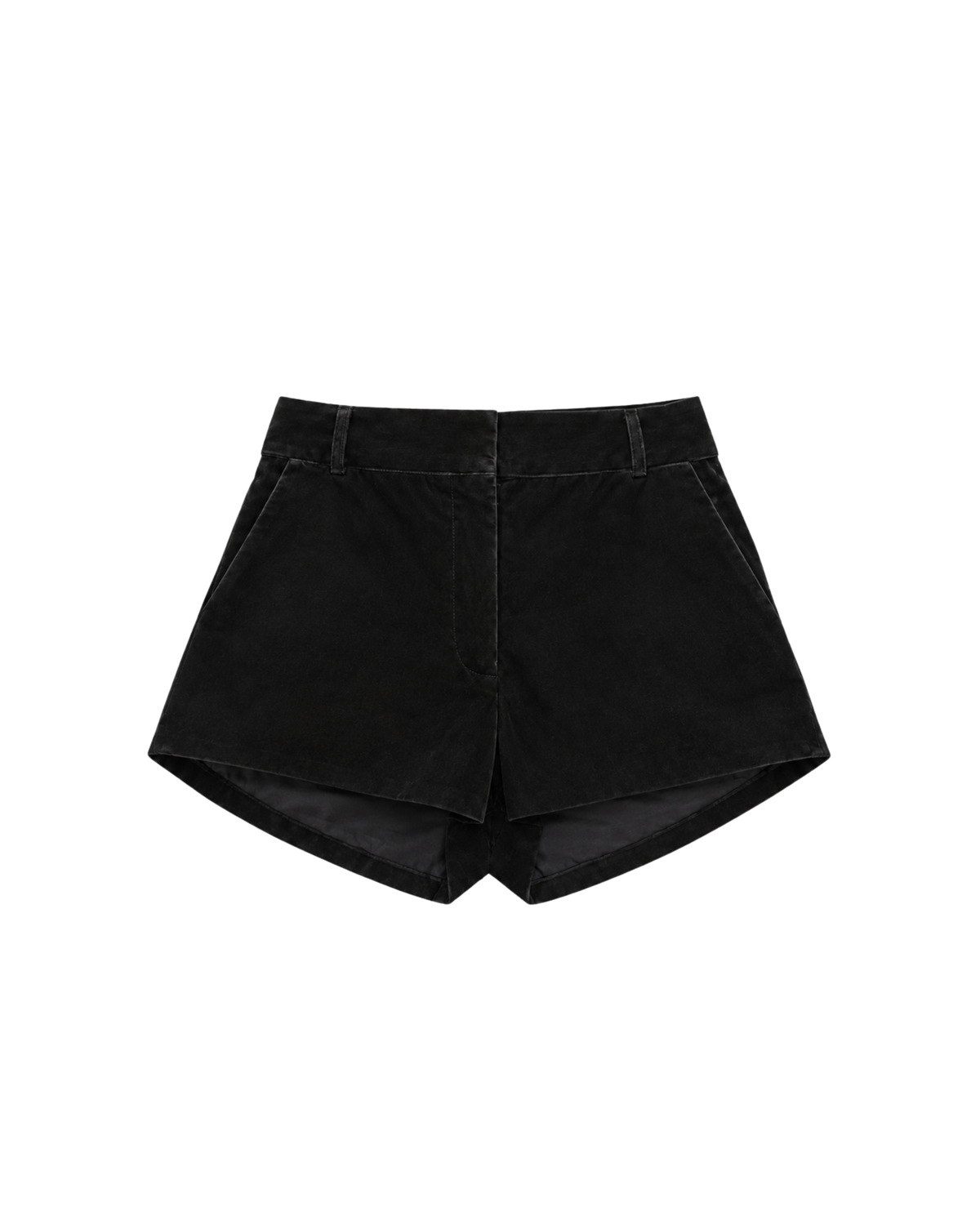 Shorts de Veludo Preto