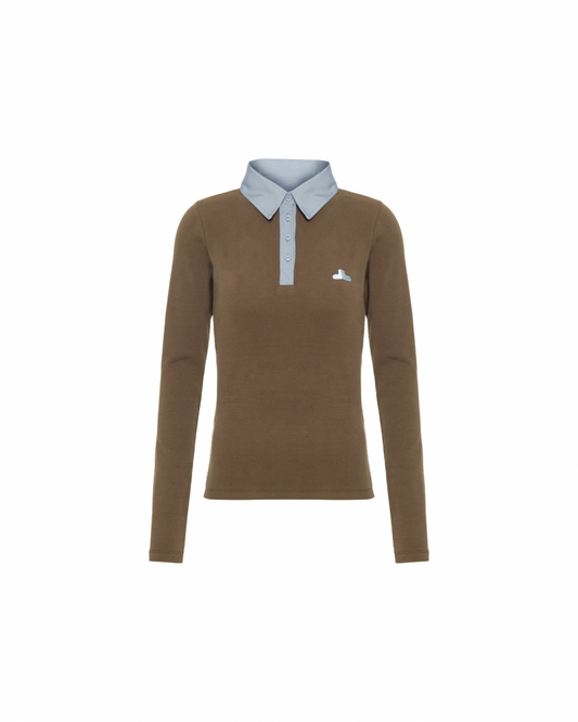 Polo Logo Marrom