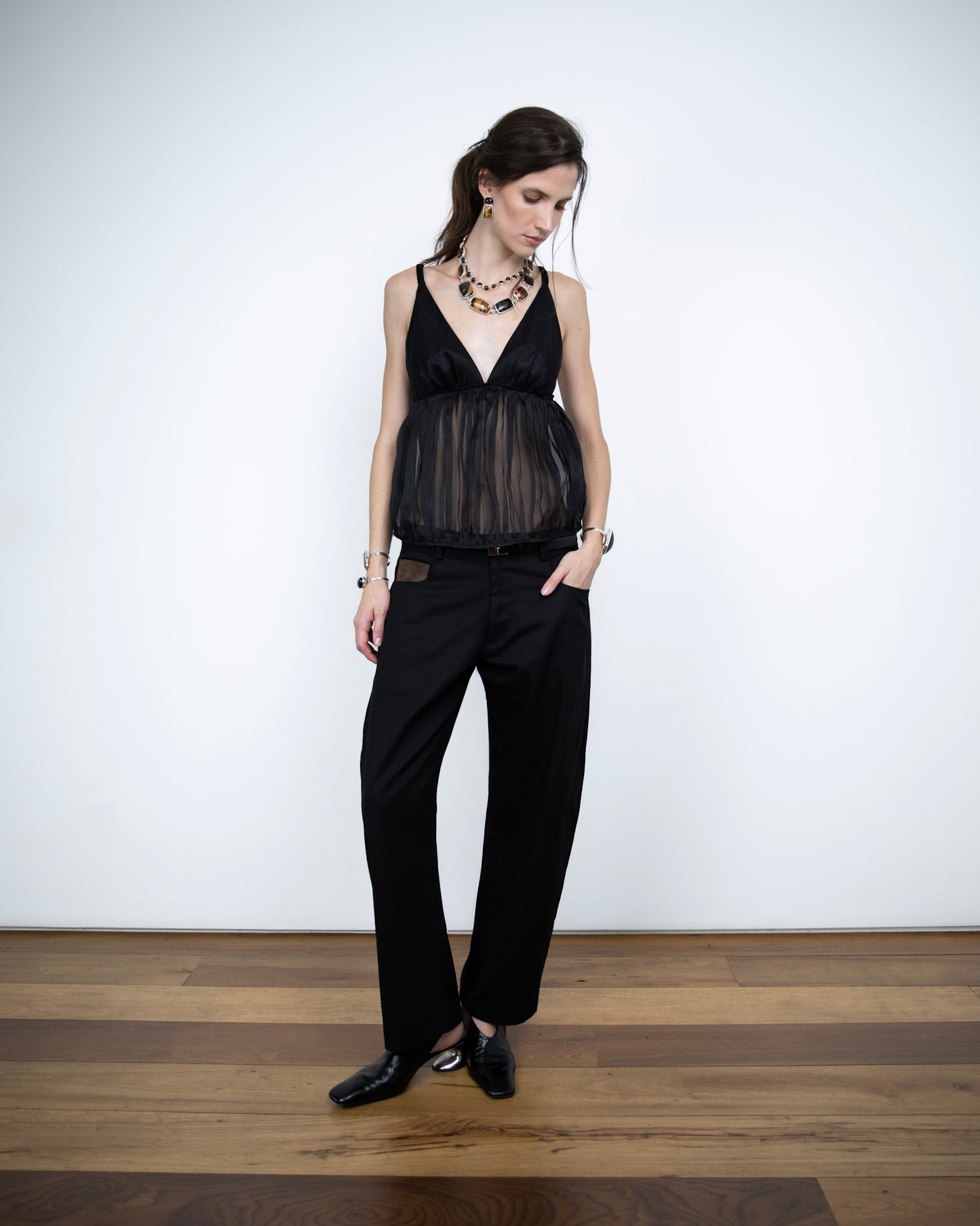 Blusa Organza de Seda Limited Edition Preta