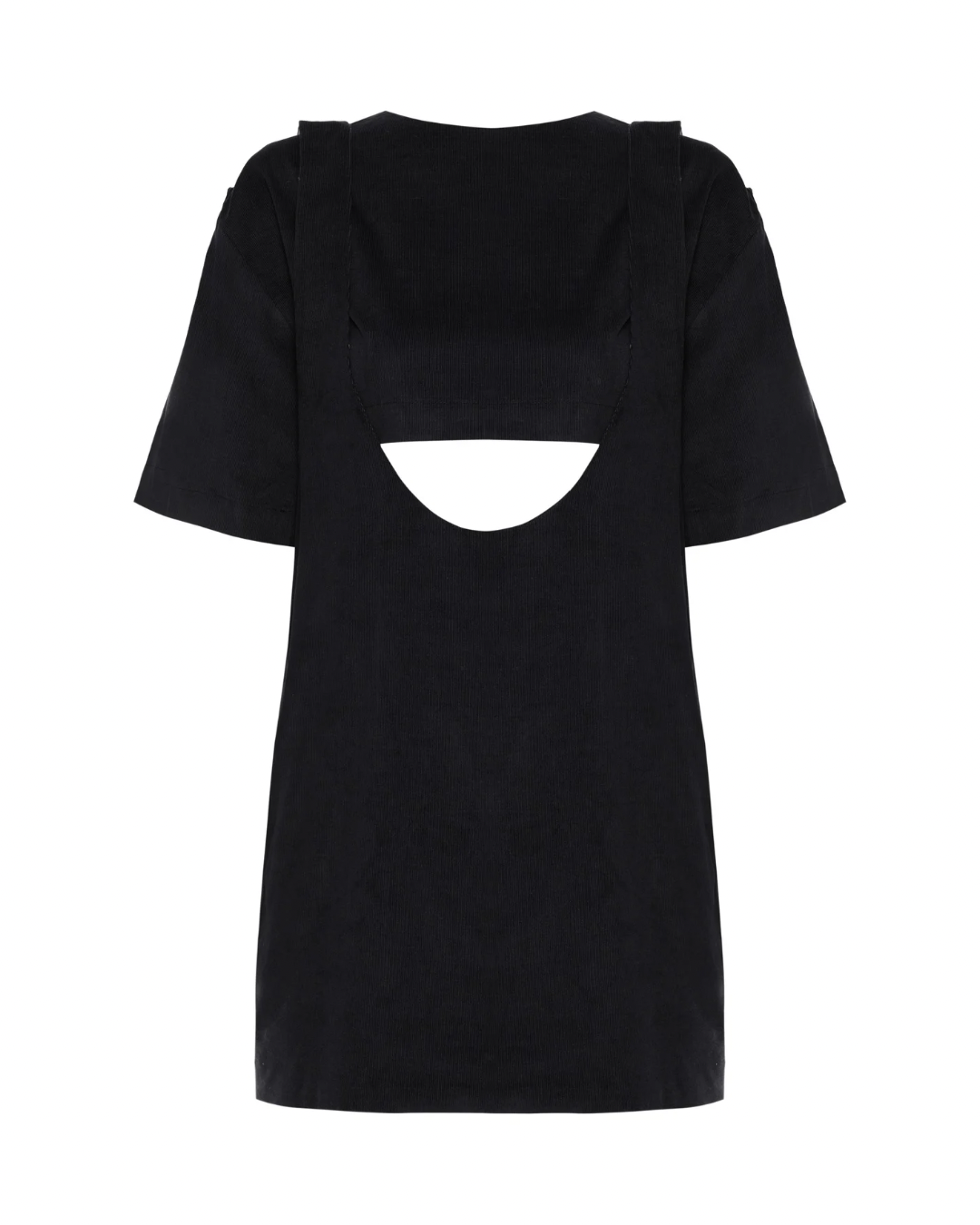 Vestido Suspensório Veludo Preto