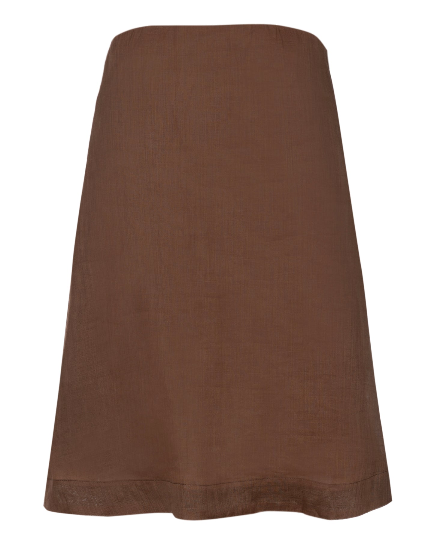 Vestido Mini Tomara que Caia Voil de Linho Marrom