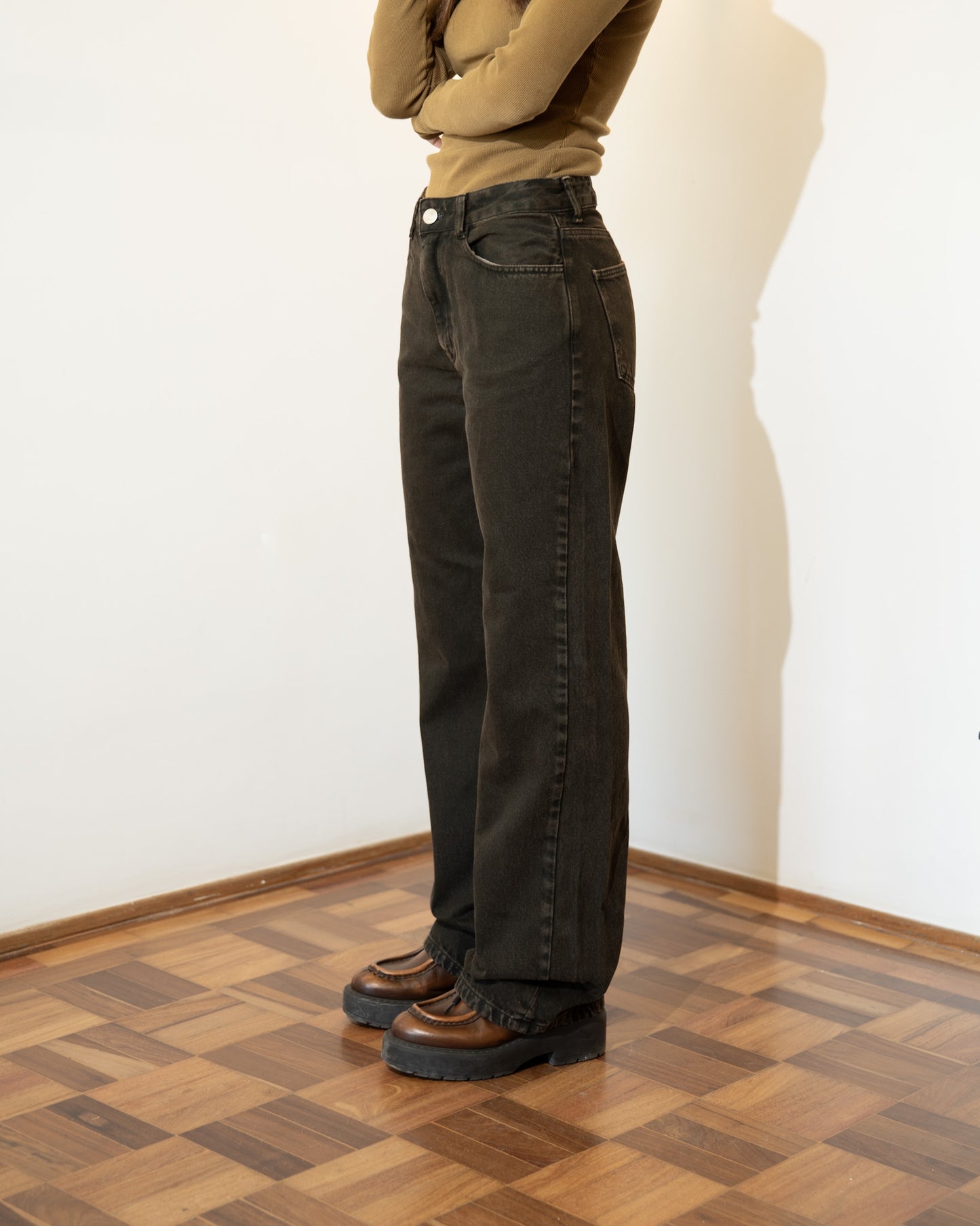 Calça Jeans Logo Preta