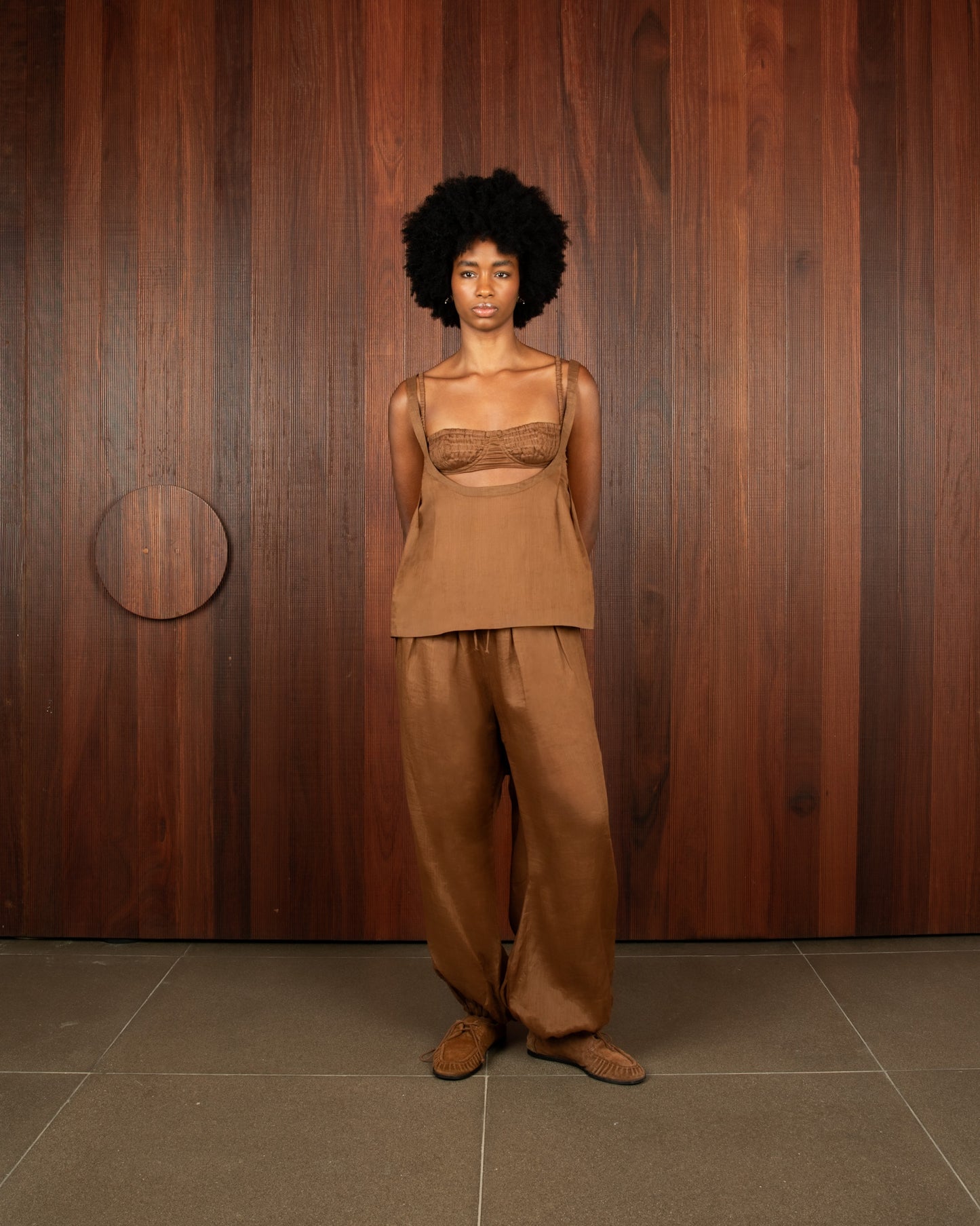 Blusa Voil de Linho Marrom