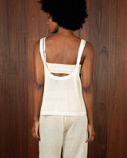 Blusa Voil de Linho Off White