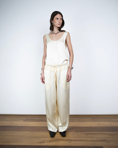 Calça Instinto Acetinada Creme