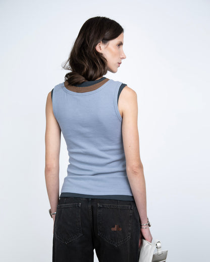 Regata Tripla Azul, Marrom e Cinza