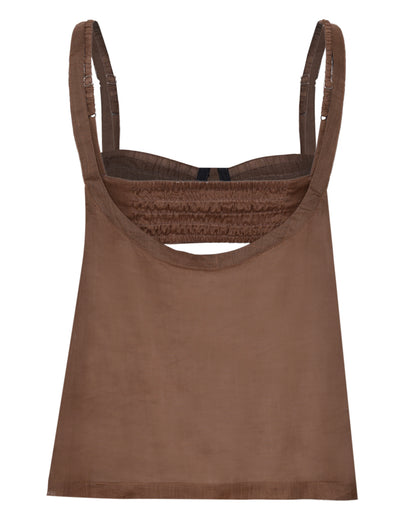 Blusa Voil de Linho Marrom