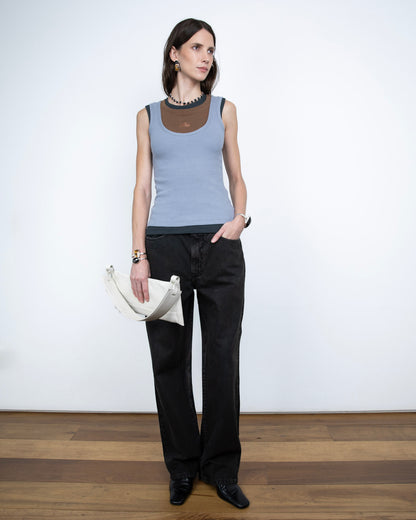 Regata Tripla Azul, Marrom e Cinza