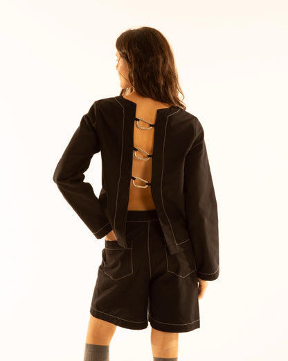 Blusa Mosquetões Preta