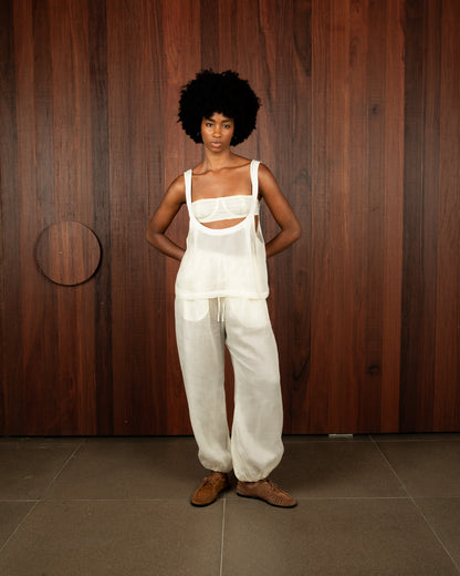 Blusa Voil de Linho Off White