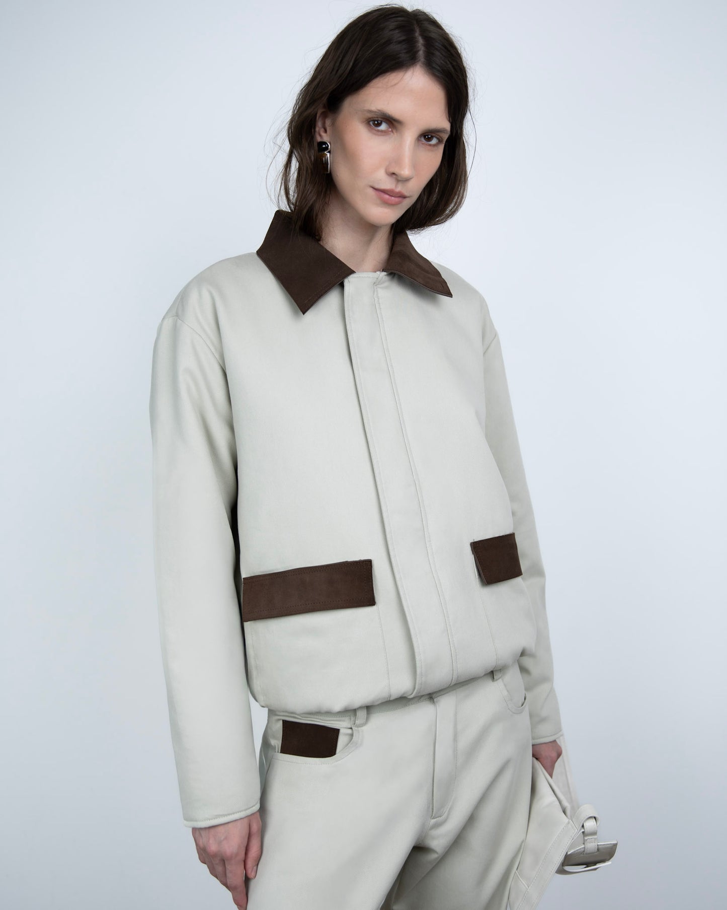 Jaqueta Gola Camurça Cinza Limited Edition