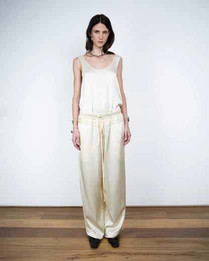 Calça Instinto Acetinada Creme