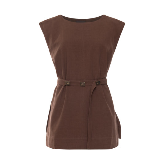 Blusa Cinto Marrom