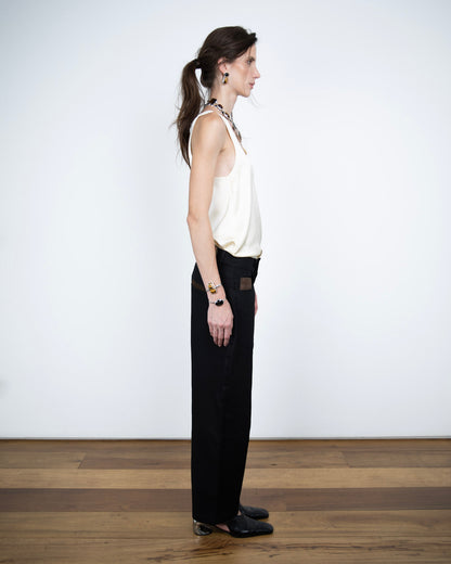 Calça Balloon Bolso Camurça Preta Limited Edition